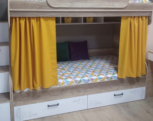 Комплект занавесок (2 шт) цвет горчичный