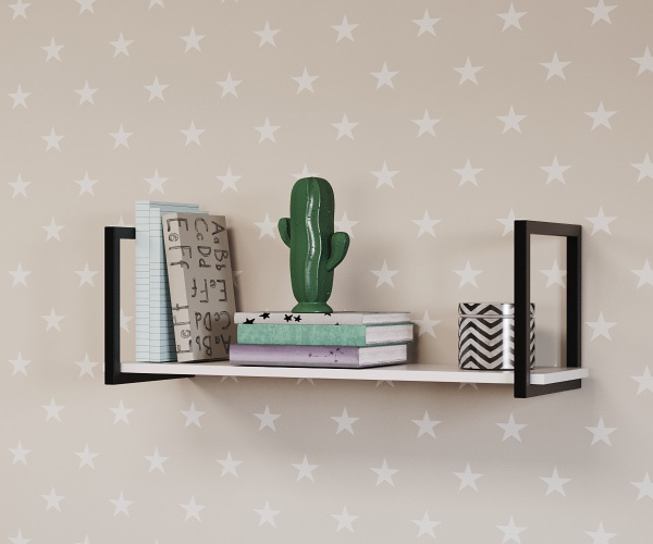 Полка навесная Лофт-800 (цвет белый) от Династия Kids