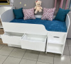 Кровать-чердак Малыш 7 (цвет белый) 160х80 с 4 ящиками от Династия Kids
