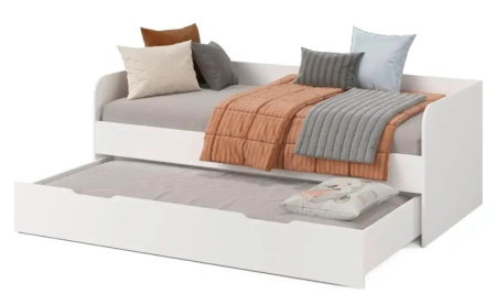 Кровать 2-х ярусная Дабл 190х90 +180х80 (дуб золотистый + белый)  от Династия Kids