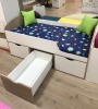 Кровать Малыш 160х80  (дуб сонома + белый) от Династия Kids
