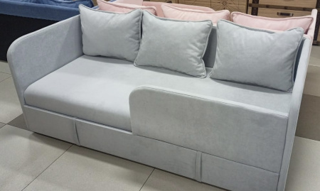 Диван-кровать Кэви (всё в комплекте). Велюр Velutto 11 (пудровый)