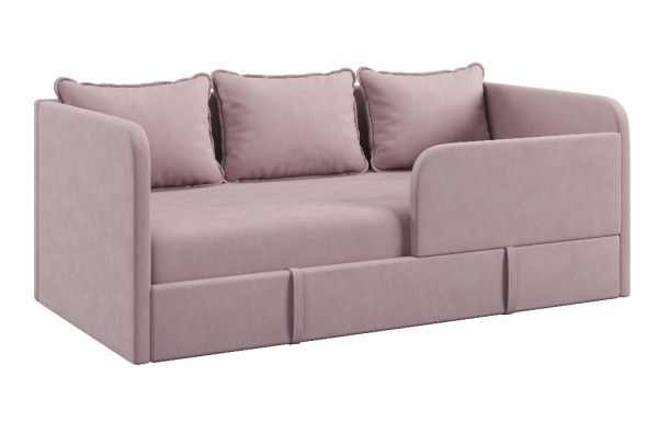 Диван-кровать Кэви (всё в комплекте). Велюр Velutto 11 (пудровый)