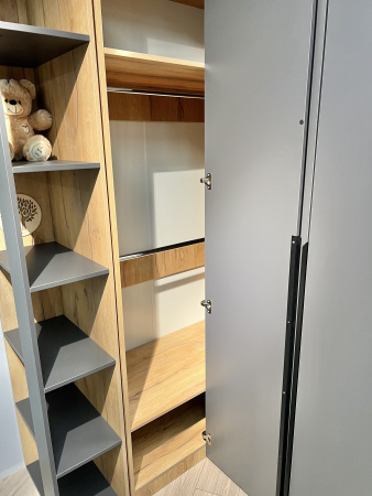 Угловой шкаф + пенал + стеллаж переходной коллекции Брайт Велюр от Династия Kids