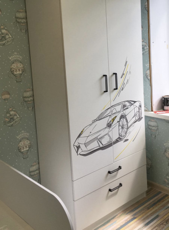 Шкаф коллекции Престиж New (с принтом) от Династия Kids