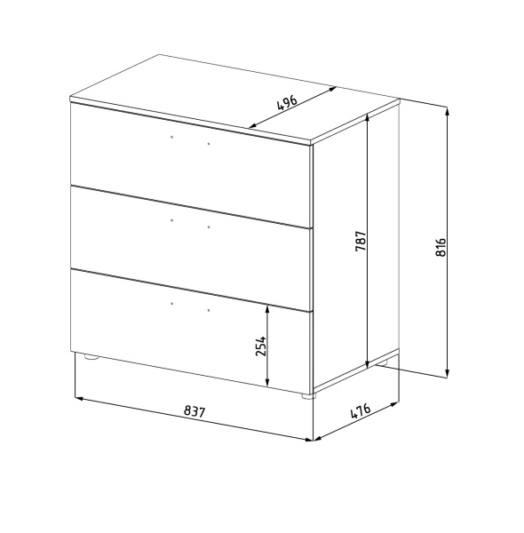 Комод коллекции Модница New от Династия Kids
