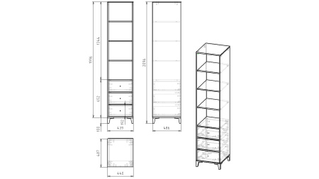 Пенал открытый коллекции Вест от Династия Kids