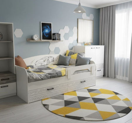 Комплект коллекции Престиж: кровать 2-х ярусная + кровать односпальная 190х90 + шкаф от Династия Kids