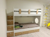 Кровать двухъярусная Фортуна-2 (дуб сонома + белый) 180х80 от Династия Kids