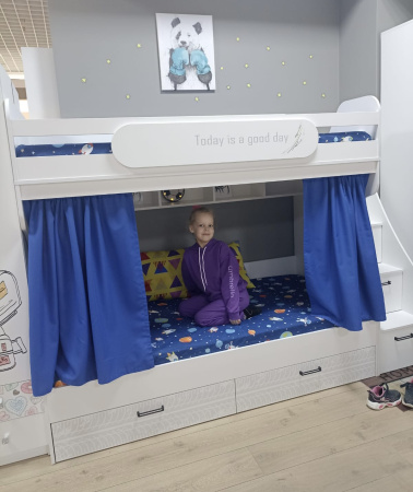 Комплект занавесок (2 шт) цвет синий от Династия Kids