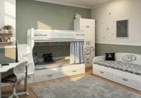 Комод коллекции Престиж (с принтом) + доводчики от Династия Kids
