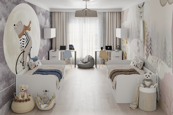 Стеллаж переходной коллекции Брайт  от Династия Kids